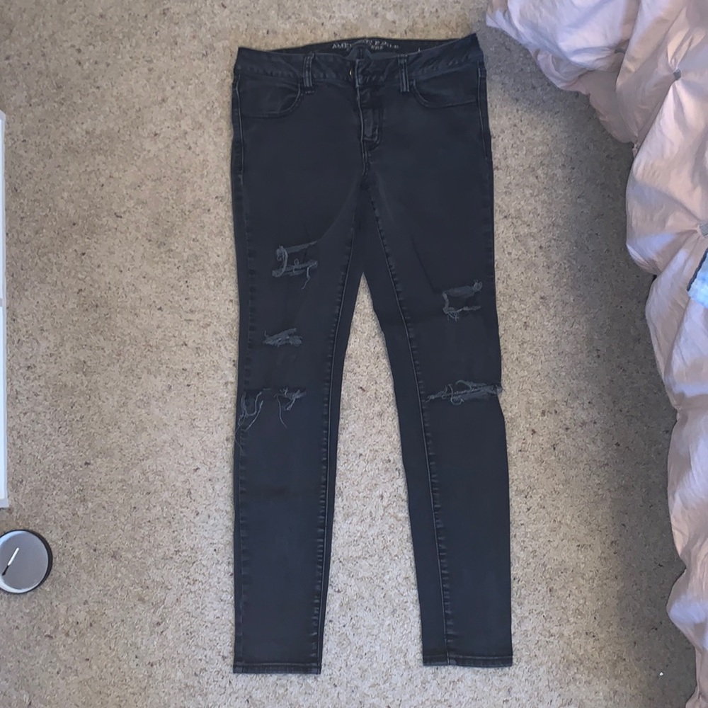 Size 8 American eagle black Jeggings